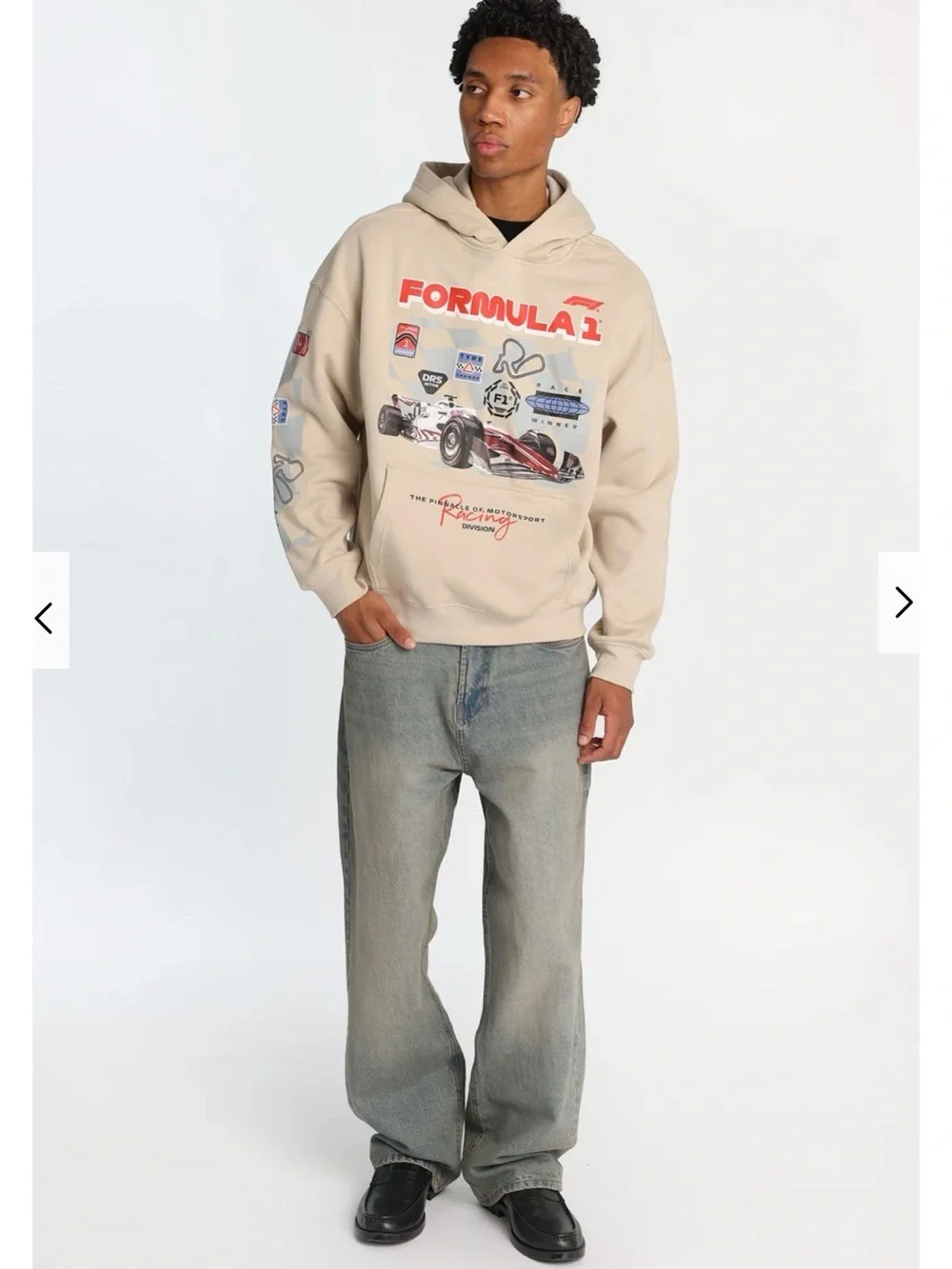 Formula 1 Racing Graphic Hoodie - Beige - Picture 5 of 6